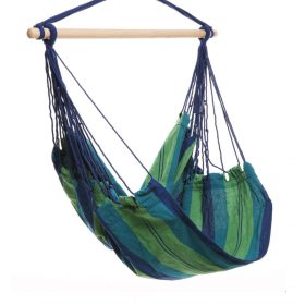 Relax 3 kényelmes fa rudas zöld függőszék 1 kampós 