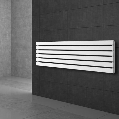 Modern formatervezésű radiátor 370x1800mm fehér színben, különleges hosszított és keskenyített desig