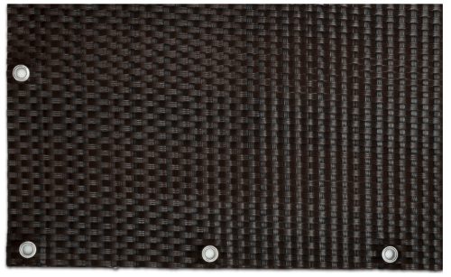 Polirattan anti-view windbreak for balcony 100x500 cm for terrace weatherproof shade two-tone brown color with fasteners
