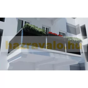 Polirattan belátásgátló szélfogó erkélyre 200 cm magas 20 m tekercs teraszra két tonusú barna