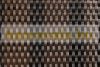 Polyrattan privacy tape 255 cm long 19 cm high two-tone brown wind deflector that can be attached to a fence