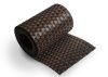 Polyrattan privacy tape 25 meter roll two-tone brown wind deflector that can be attached to a fence
