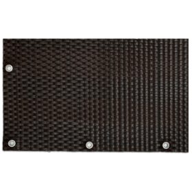   Polirattan belátásgátló szélfogó erkélyre 90x300 cm teraszra időjárásálló árnyékoló két tónusú barna szín rögzítőkkel ellátott