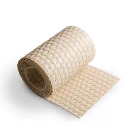   Polirattan belátásgátló szalag 50 méteres tekercs bézs szín kerítésbe fűzhető szélfogó