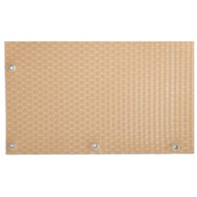   Polirattan belátásgátló szélfogó erkélyre 90x300 cm teraszra időjárásálló árnyékoló bézs szín rögzítőkkel ellátott