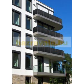   Polirattan belátásgátló szélfogó erkélyre 100x300 cm teraszra időjárásálló árnyékoló fekete szín rögzítőkkel ellátott