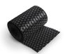 Polyrattan privacy tape, 40 meter roll, wind deflector that can be attached to a black fence