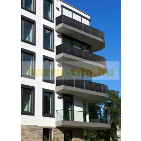 Polirattan belátásgátló szélfogó erkélyre 90x300 cm teraszra időjárásálló árnyékoló fekete szín