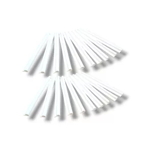   Kerítésbe fűzhető polirattan szalaghoz fehér színben 20 darab tartalék rögzítő klipsz szélfogóhoz