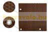 Polyrattan privacy screen for balcony 100x500 cm for terrace weatherproof shade honey brown color with fasteners