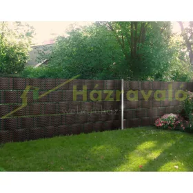   Polirattan belátásgátló szalag 50 méteres tekercs méz szín kerítésbe fűzhető szélfogó