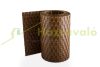 Polyrattan privacy tape, 80-meter roll, honey-colored windbreak that can be tied to a fence