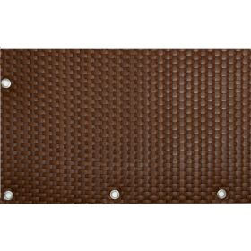   Polirattan belátásgátló szélfogó erkélyre 90x300 cm teraszra időjárásálló árnyékoló méz barna szín rögzítőkkel ellátott
