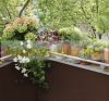 Polirattan anti-view windbreak for balcony 100 cm high 20 m roll for terrace weatherproof shade light brown color with fasteners