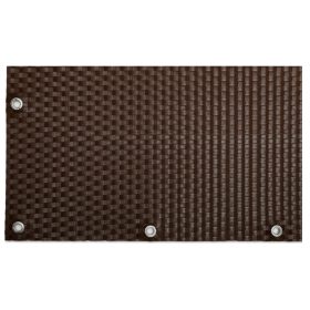   Polirattan belátásgátló szélfogó erkélyre 100x300 cm teraszra időjárásálló árnyékoló világos barna szín rögzítőkkel ellátott