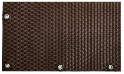 Polirattan privacy screen windbreak for balcony 100x300 cm for terrace weatherproof shade light brown color with fasteners