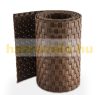 Polyrattan privacy tape 255 cm long 19 cm high light brown wind deflector that can be attached to a fence