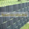 Polyrattan privacy tape 255 cm long 19 cm high light brown wind deflector that can be attached to a fence