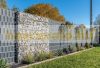 Polyrattan privacy tape 255 cm long 19 cm high light gray wind deflector that can be attached to a fence