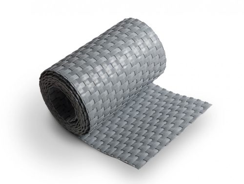 Polyrattan privacy tape, 80 meter roll, light gray wind deflector that can be strung into a fence 