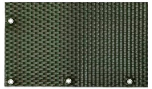 Polyrattan anti-view windbreak for balcony 100x500 cm for terrace weatherproof shade green color with fasteners