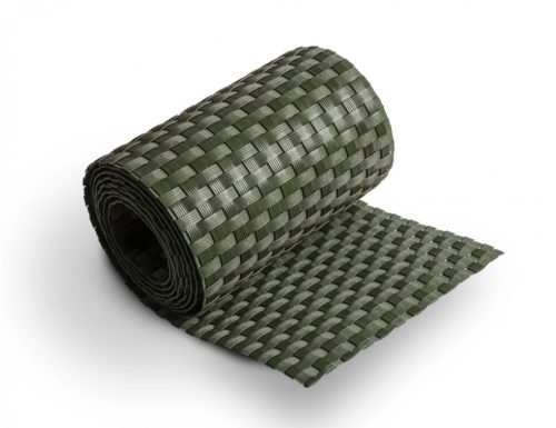 Polyrattan privacy tape 255 cm long 19 cm high green color Wind deflector that can be attached to a fence