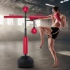 Box-Speed-Trainer reflex boxzsák állvánnyal és kesztyűkkel, állítható magasságú, 360° reflexrúddal