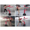 Box-Speed-Trainer reflex boxzsák állvánnyal és kesztyűkkel, állítható magasságú, 360° reflexrúddal