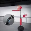 Box-Speed-Trainer reflex boxzsák állvánnyal és kesztyűkkel, állítható magasságú, 360° reflexrúddal