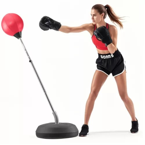 Boxzsák szett állítható reflex boxzsák kesztyűkkel gyerekeknek és felnőtteknek