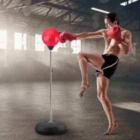   Boxzsák szett állítható reflex boxzsák kesztyűkkel gyerekeknek és felnőtteknek