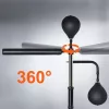 Reflex boxzsák állvánnyal és kesztyűkkel, 360° reflexrúddal, állítható magassággal, fekete színben