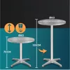 Rendezvény asztal állítható magasságú 70-115 cm magas 60 cm asztallap Ø 6 cm csőátmérő lehajtható rozsdamentes könyöklő fém asztal 