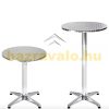 Event table adjustable height 70-110 cm high 60 cm table top Ø 5.8 cm tube diameter folding stainless elbow metal table 
