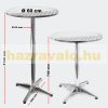 Rendezvény asztal állítható magasságú 74-114 cm magas 60 cm asztallap Ø 6,5 cm csőátmérő lehajtható 