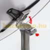 Event table adjustable height 74-114 cm high 60 cm table top Ø 6.3 cm pipe diameter folding stainless elbow metal table