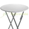 Event table, set of two, made of white MDF material, 110 cm high, 60 cm in diameter, for example weddings, standing receptions, garden parties
