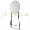 Event table, set of two, made of white MDF material, 110 cm high, 60 cm in diameter, for example weddings, standing receptions, garden parties
