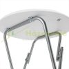 Event table, set of two, made of white MDF material, 110 cm high, 60 cm in diameter, for example weddings, standing receptions, garden parties
