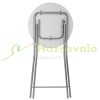 Event table, two-piece set of white MDF material, 110 cm high, 60 cm diameter, with a marble pattern, for example, weddings, standing receptions, garden parties