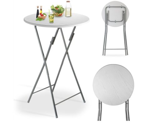 Rendezvény asztal MDF anyagból 110 cm magas 60 cm átmérőjű például esküvő, álló fogadás kerti parti