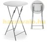 Event table made of white MDF material, 110 cm high, 60 cm diameter, for example weddings, standing receptions, garden parties