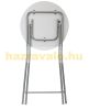 Event table made of white MDF material, 110 cm high, 60 cm diameter, with a marble pattern, for example weddings, standing receptions, garden parties