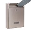 Stainless steel mailbox with name window, inox letterbox, simple, practical appearance