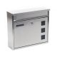 Stainless steel mailbox with name window, inox letterbox, simple appearance