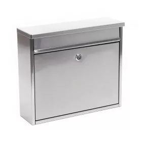   Rozsdamentes acél postaláda postafiók névtartó ablakkal egyszerű praktikus inox levélszekrény