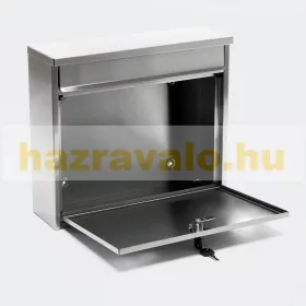   Rozsdamentes acél postaláda postafiók névtartó ablakkal egyszerű praktikus inox levélszekrény