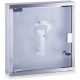 Stainless steel key cabinet fashionable glass key holder 30x30x6 cm