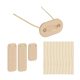 Privacy fixing set 52 beige shade fixing wires and clips