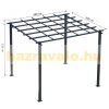 Large rose arbor, garden arch garden pavilion weatherproof metal black 3x3x2.3m